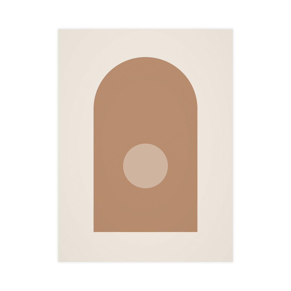 Sand Clay Arch Modern Wall Art — arch in a sand clay palette, 18x24 in print