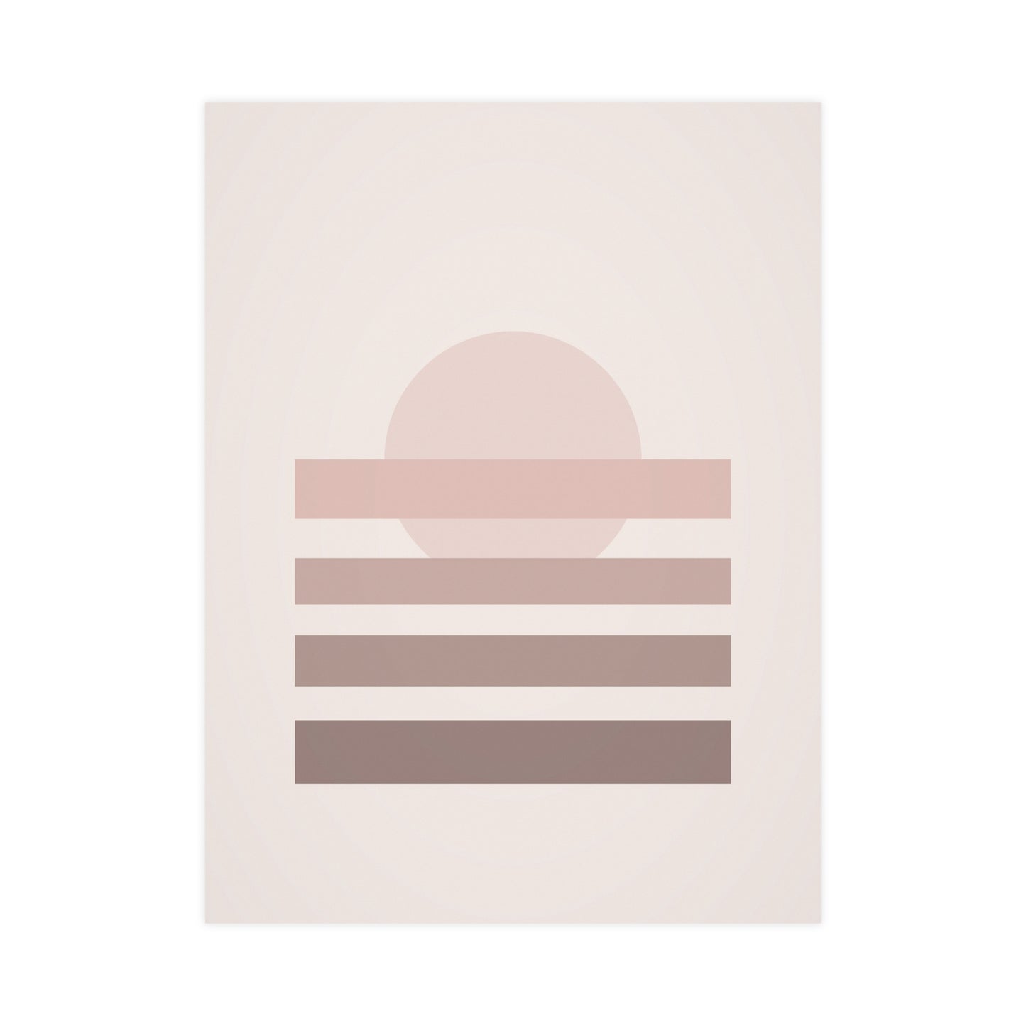 Dusty Rose Sunset Landscape Wall Art | Living Room Print