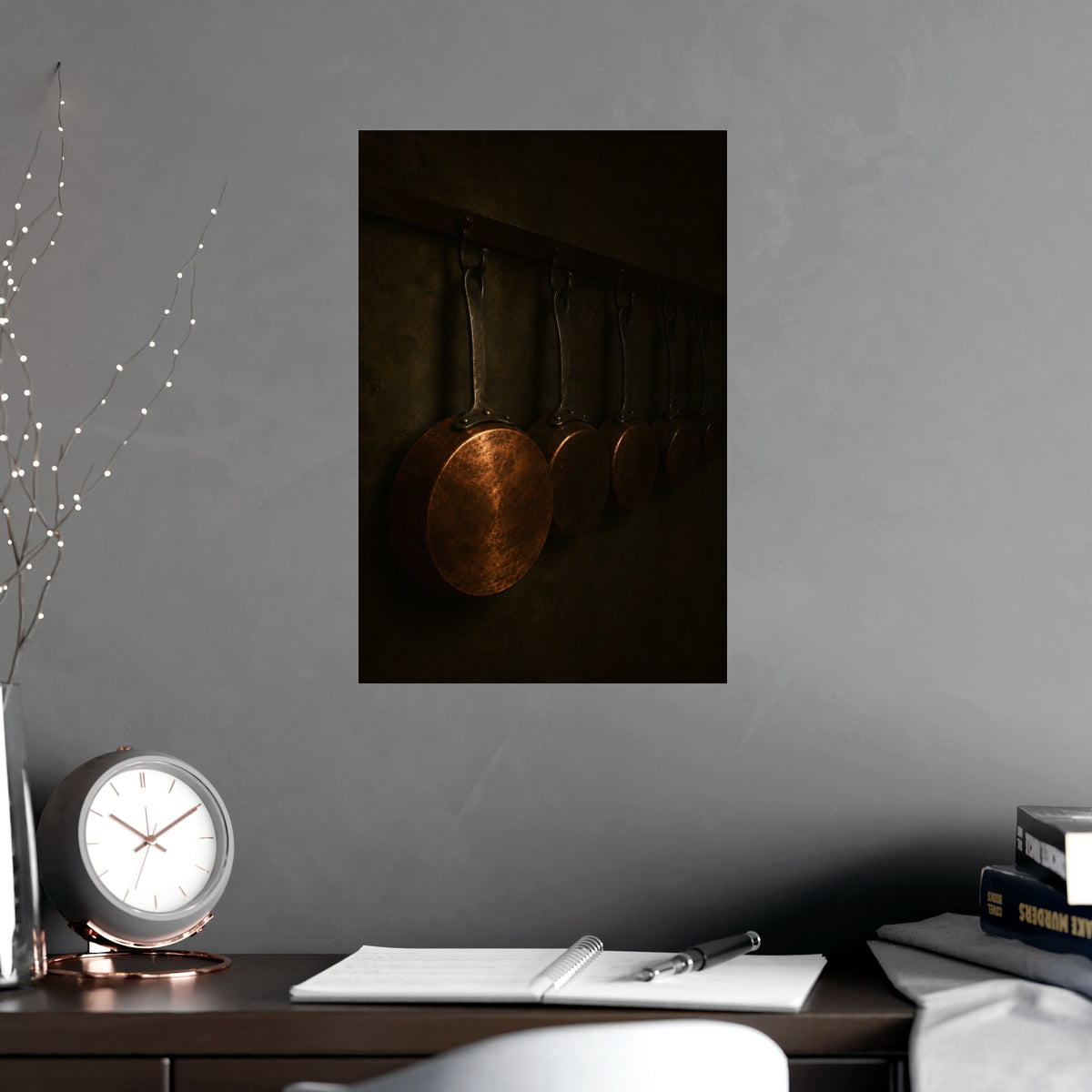 Down the Line — down the line, shown framed on a wall