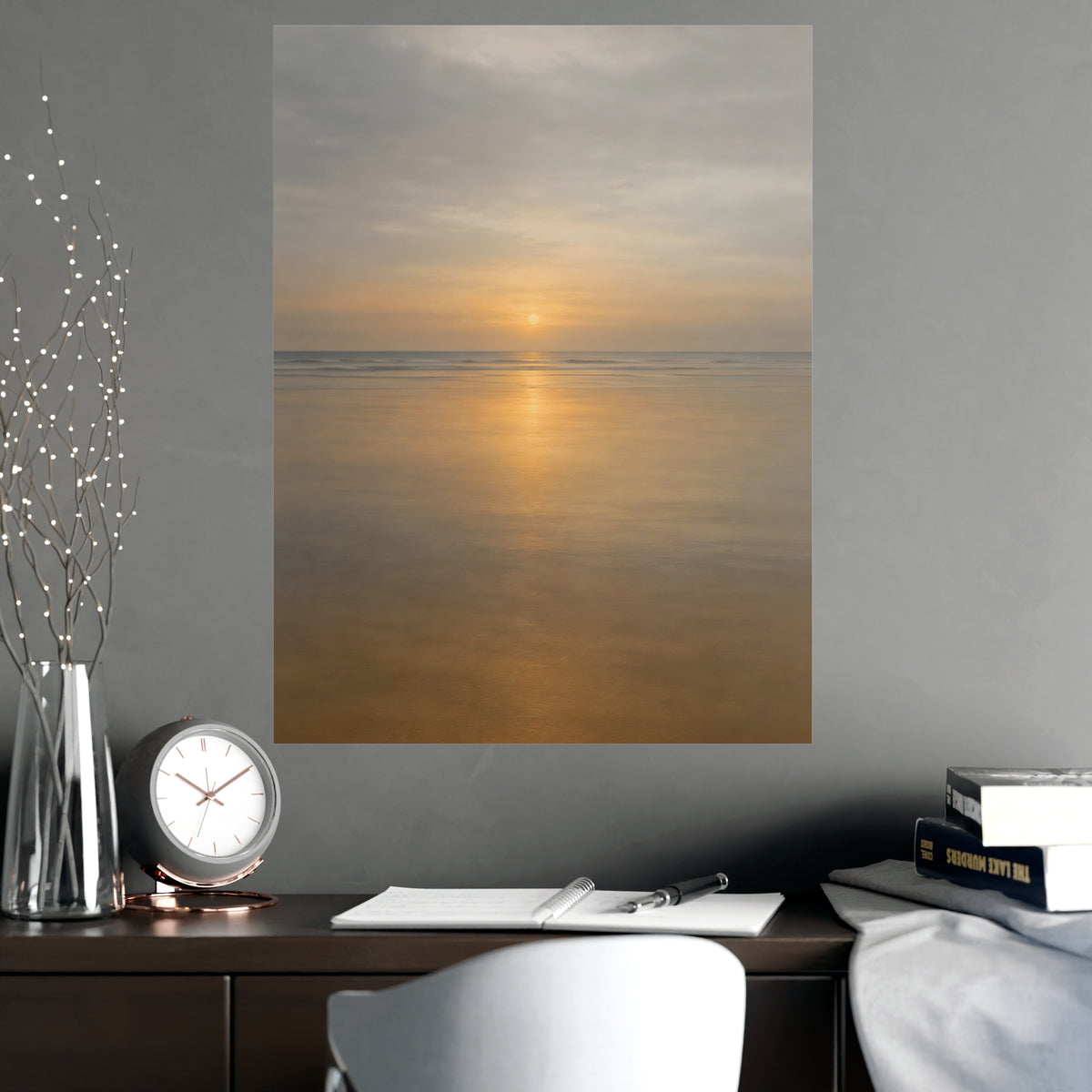 Wet Sand — wet sand, shown framed on a wall