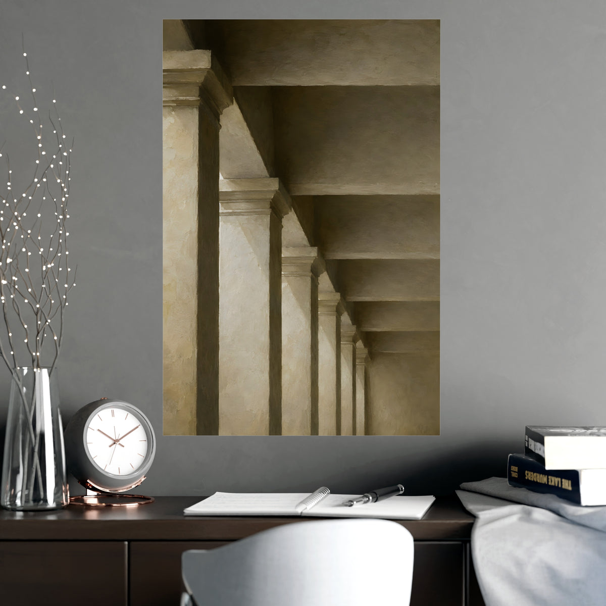 Colonnade — colonnade, shown framed on a wall