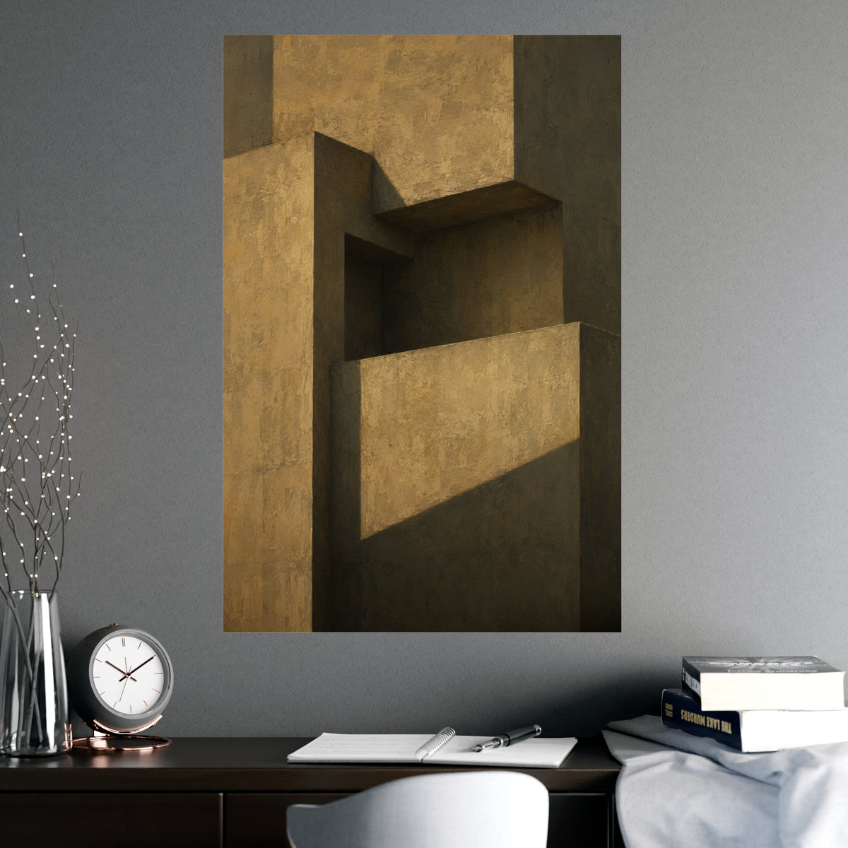 Facade at Dusk — facade at dusk, shown framed on a wall