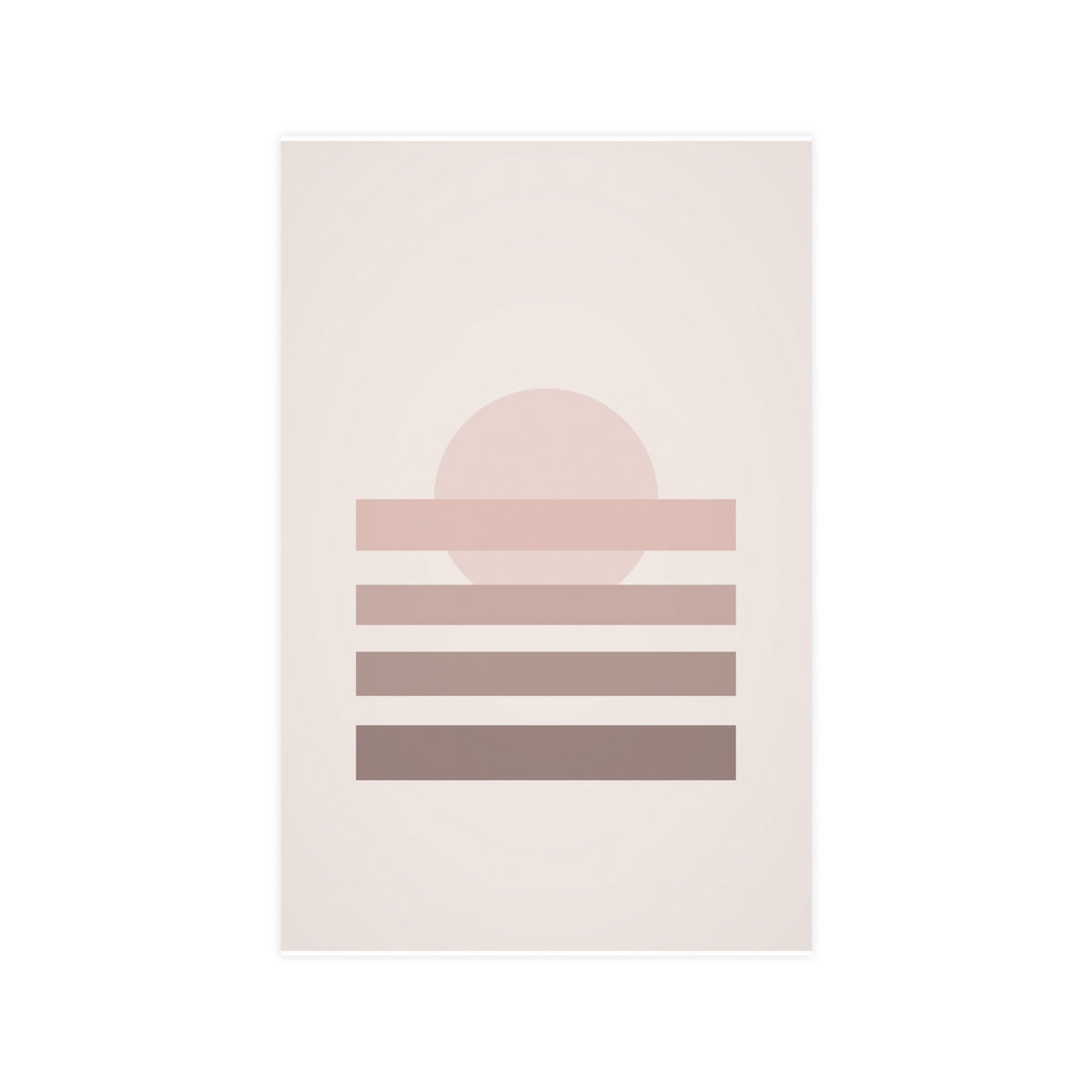 Dusty Rose Sunset Landscape Wall Art — sunset landscape in a dusty rose palette, 11x17 in print