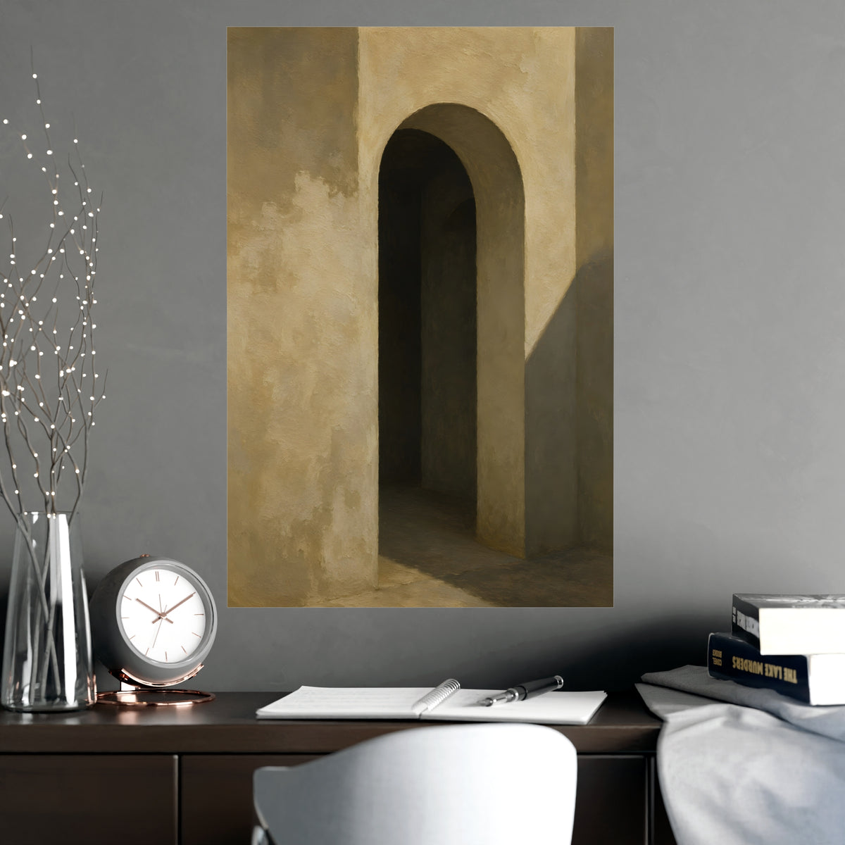 Arched Doorway — arched doorway, shown framed on a wall