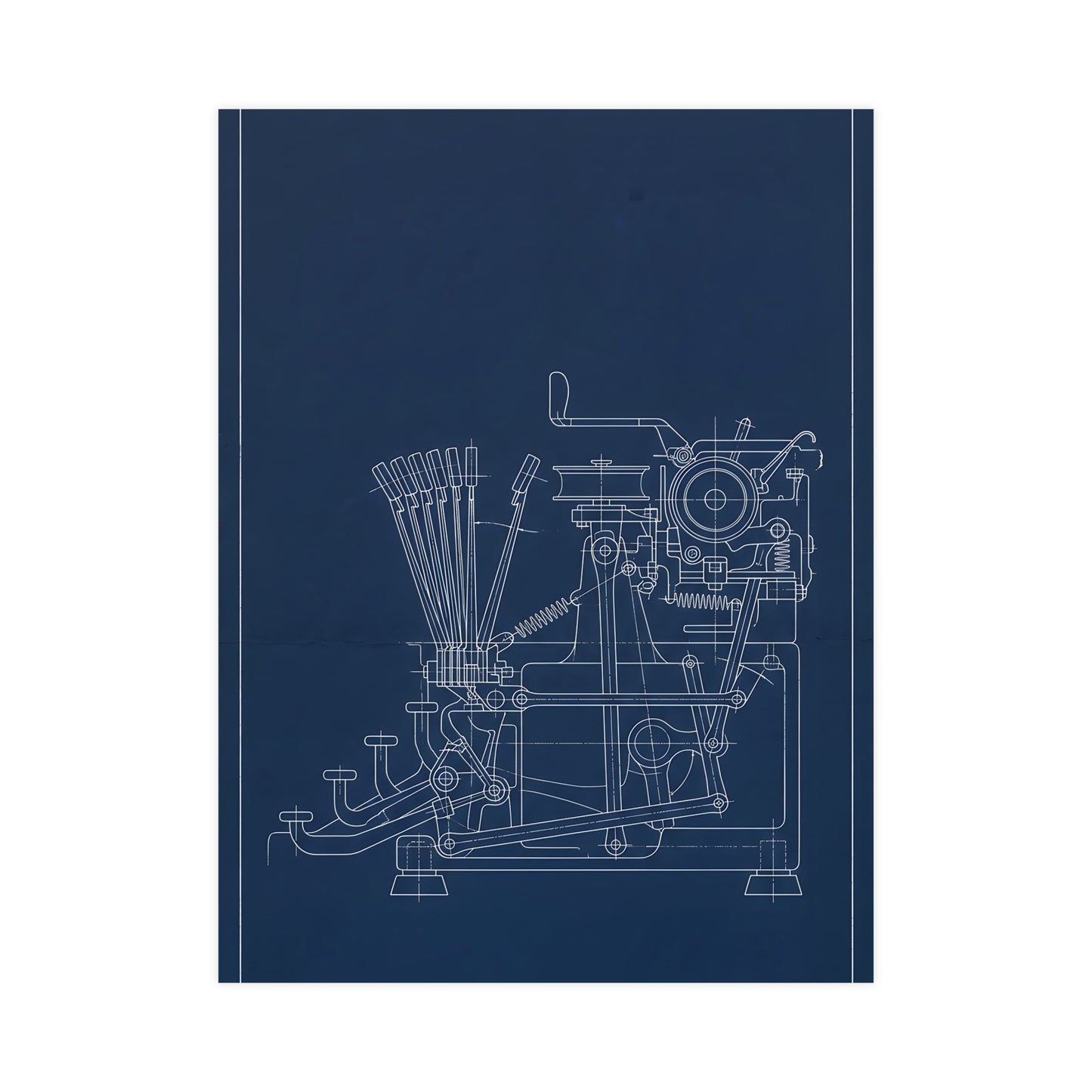 Typewriter Linkage — typewriter linkage, 12x18 in print
