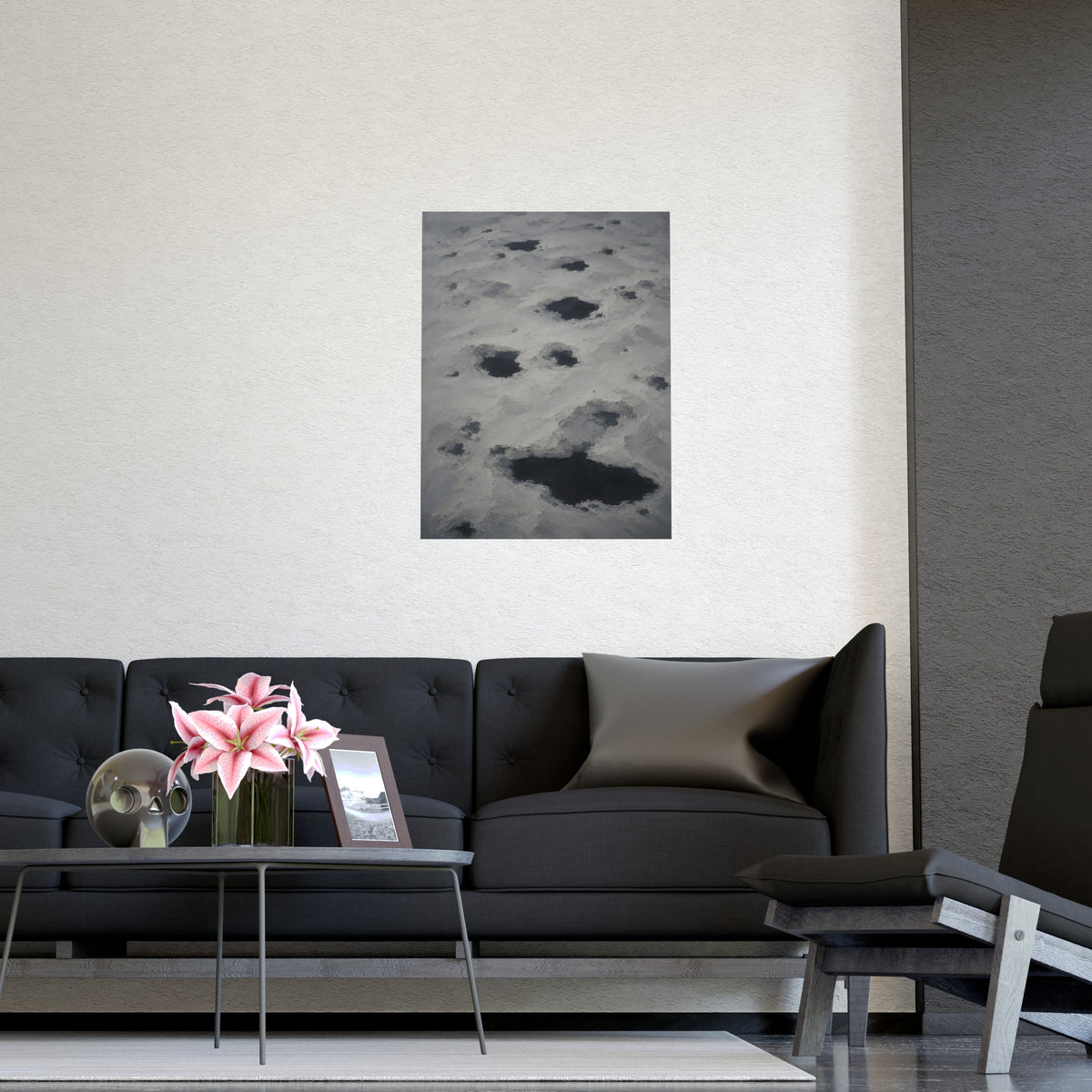 Tarns from Above — tarns from above, shown framed on a wall