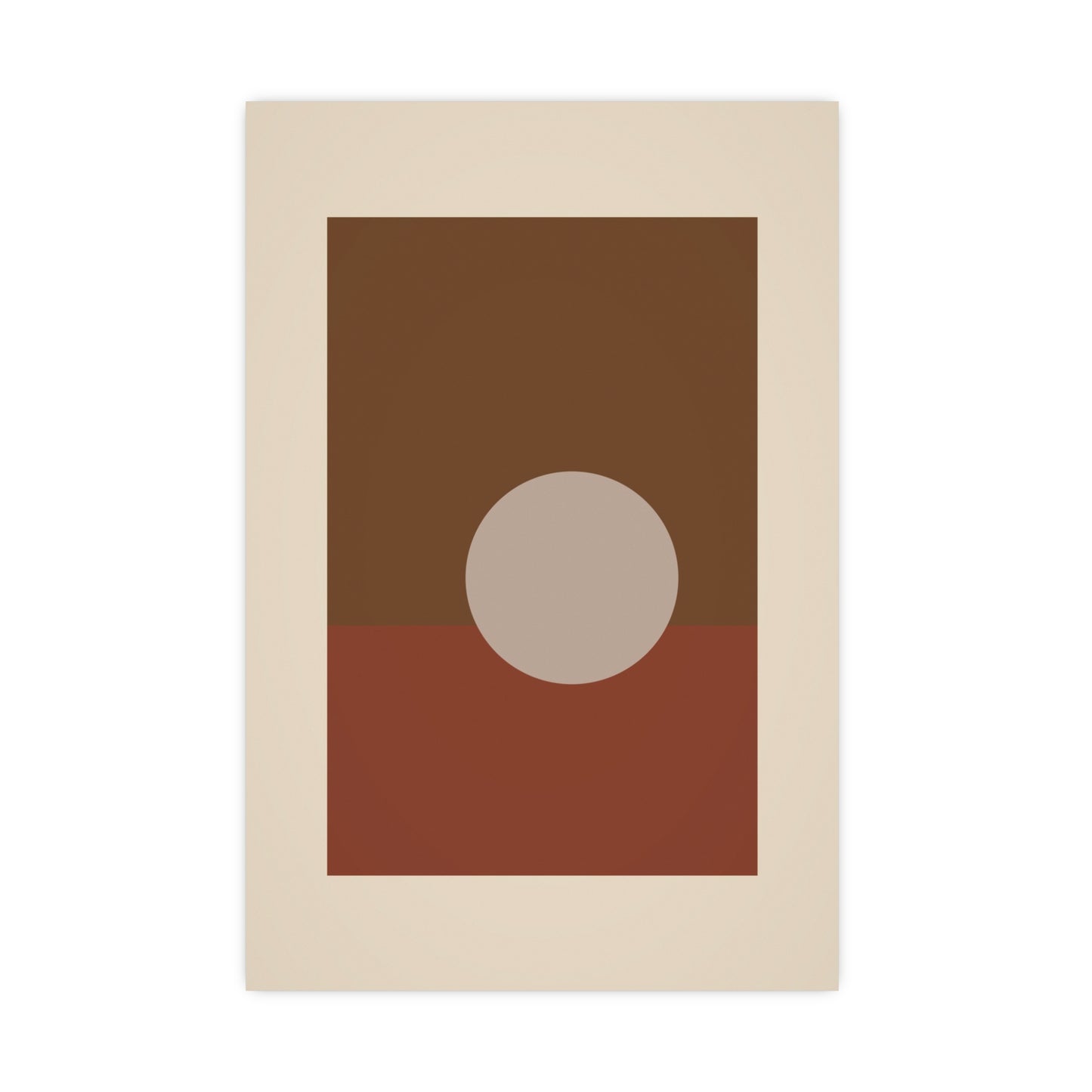 Muted 70s Sun Landscape Wall Art | Living Room Print