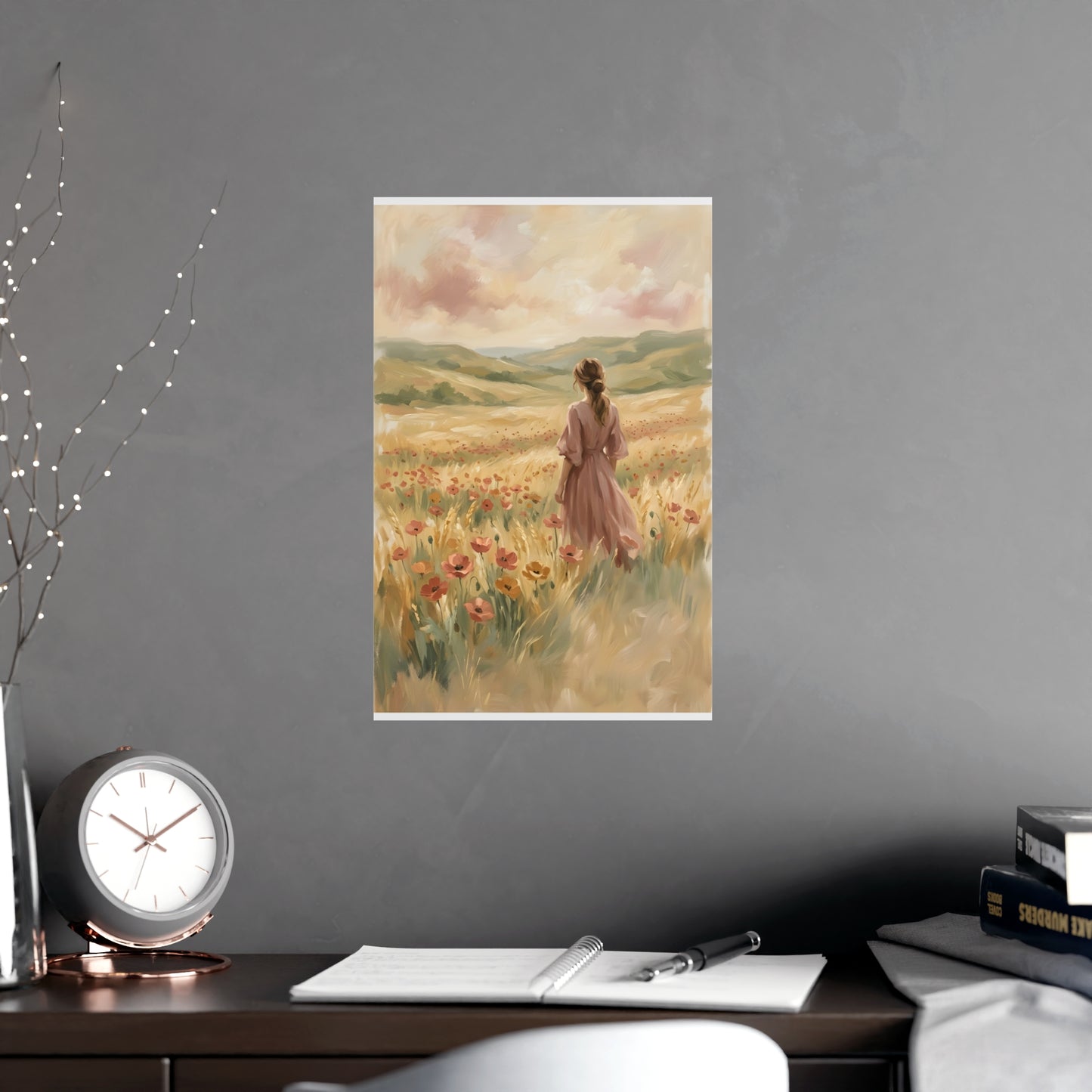 Looking to the Hills | Romantic Oil Painting Print | Wall Art