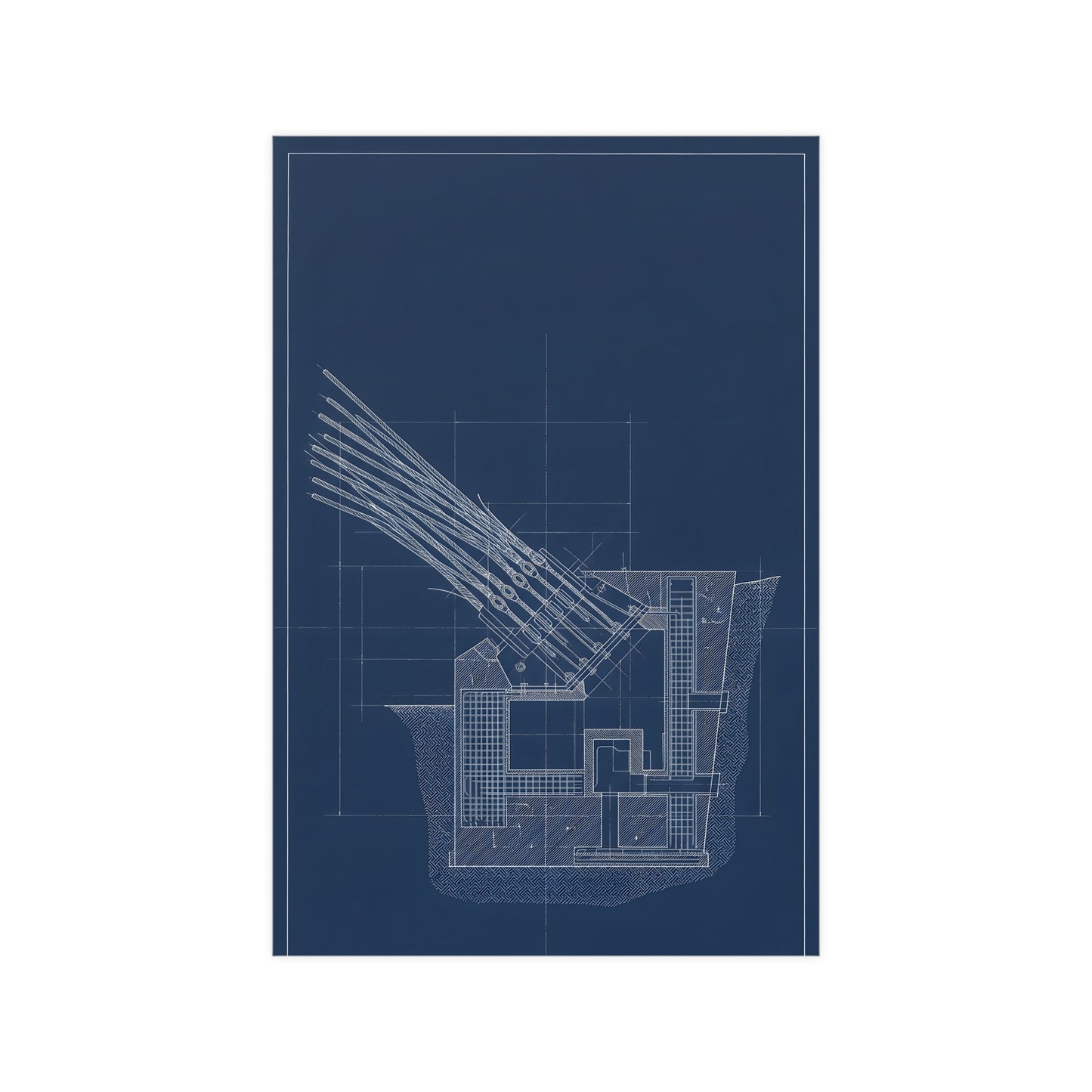 Cable Anchorage — cable anchorage, 12x16 in print