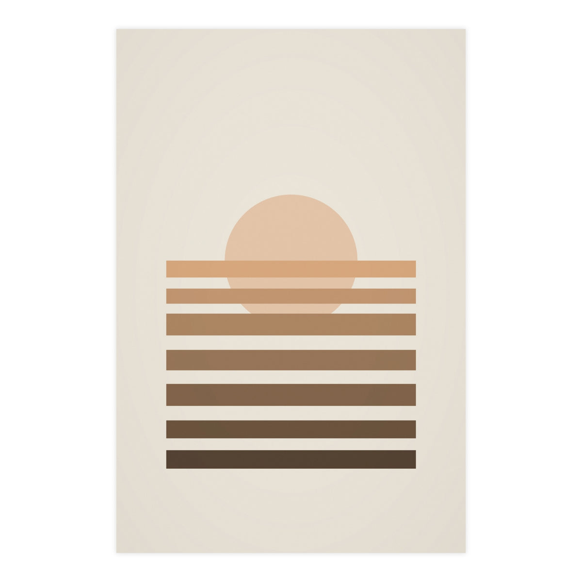 Warm Earth Sunset Boho Wall Art — sunset in a warm earth palette, 24x36 in print