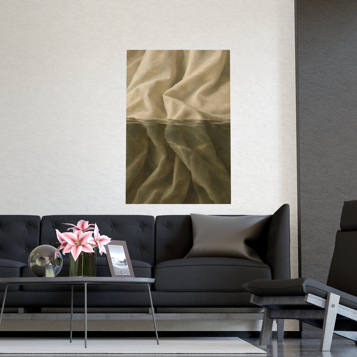Wo es das Wasser Berührt | Textil-Studie | Kunstdruck