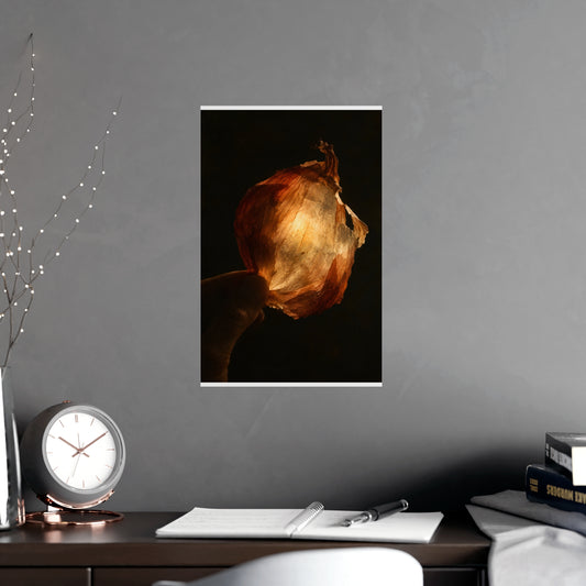 Through the Onion Skin — through the onion skin, shown framed on a wall