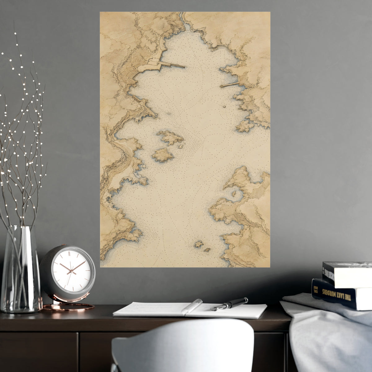 Harbour Soundings — harbour soundings, shown framed on a wall