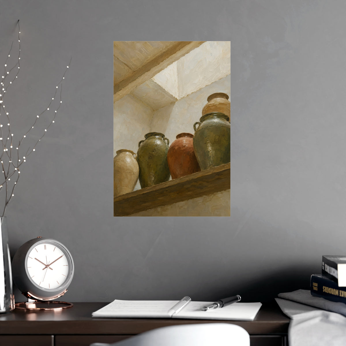 The Shelf from Below — the shelf from below, shown framed on a wall