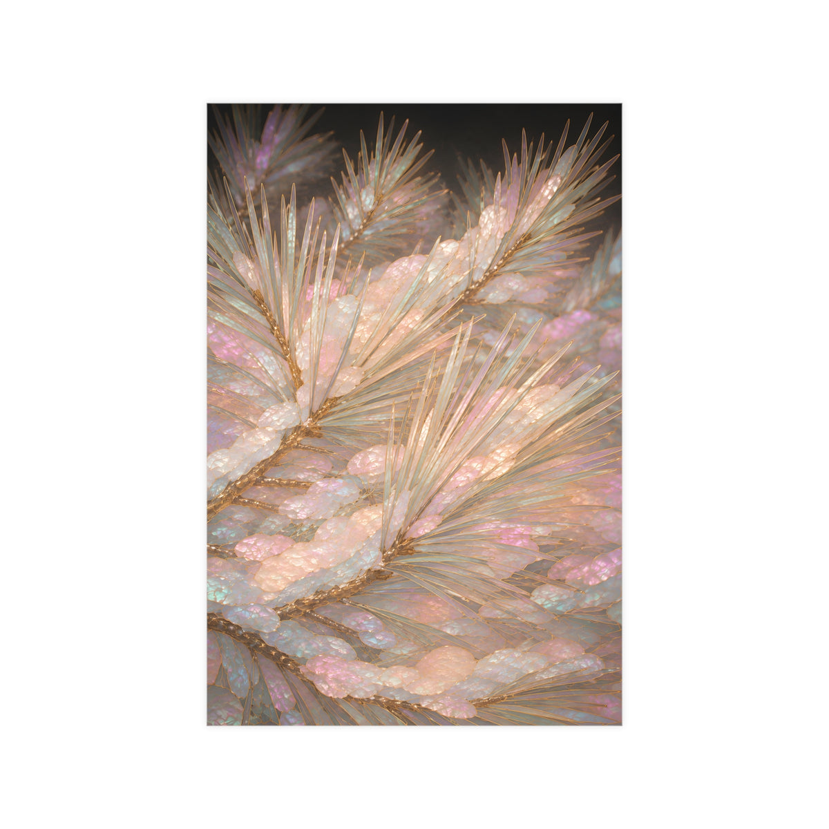 Snow on Pine — snow on pine, 12x18 in print