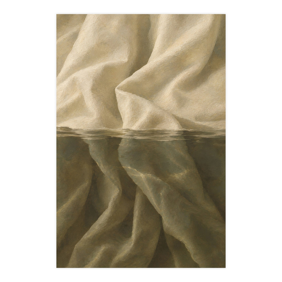 Wo es das Wasser Berührt | Textil-Studie | Kunstdruck
