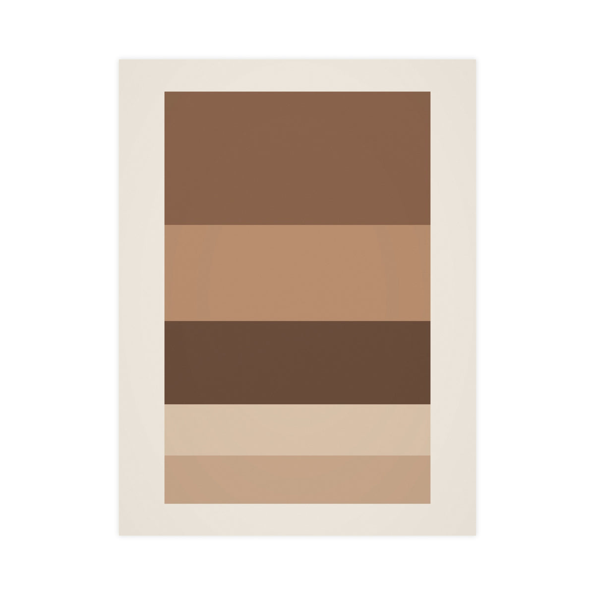 Sand Clay Blocks Modern Wall Art — blocks in a sand clay palette, 18x24 in print