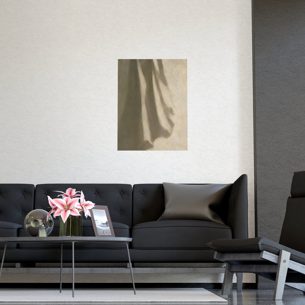 The Shadow of the Cloth — the shadow of the cloth, shown framed on a wall