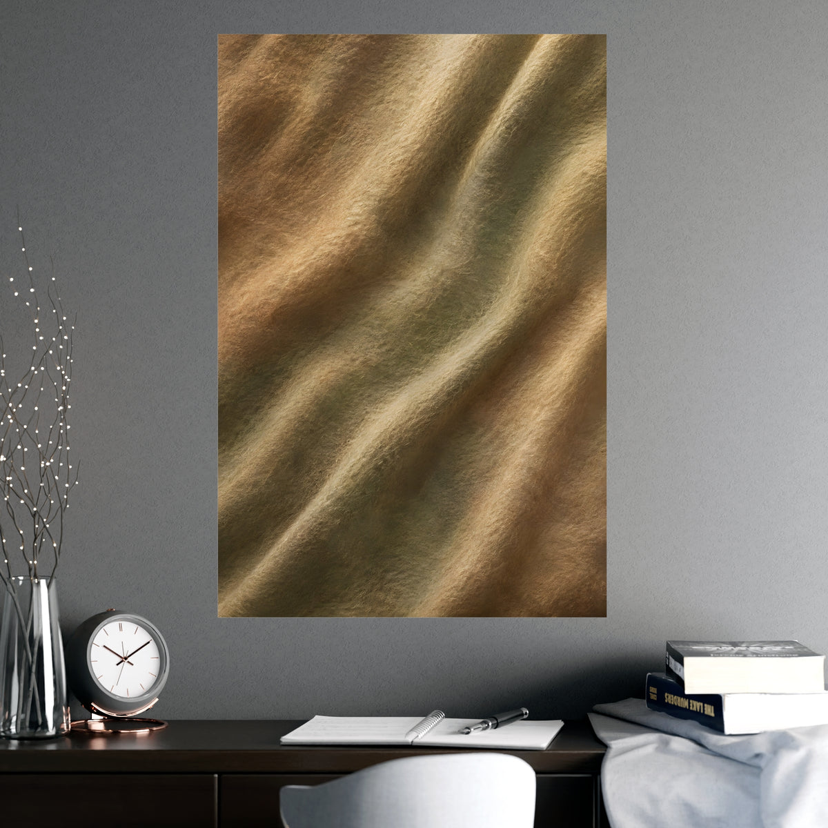 Felted Wool — felted wool, shown framed on a wall