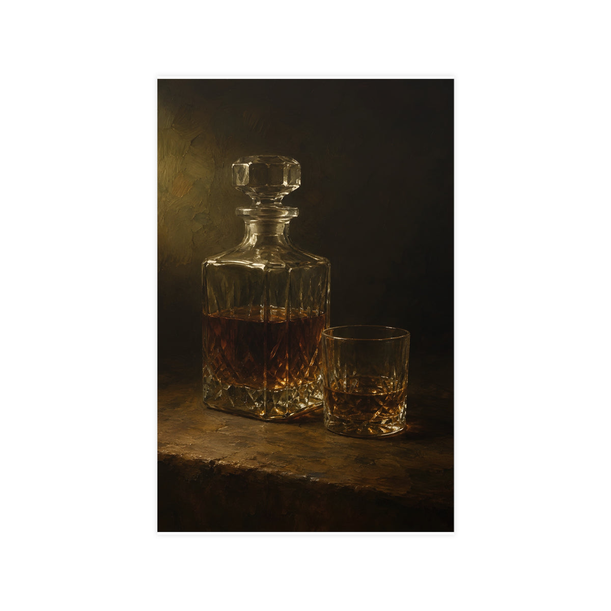 Decanter and Glass — decanter and glass, 11x17 in print