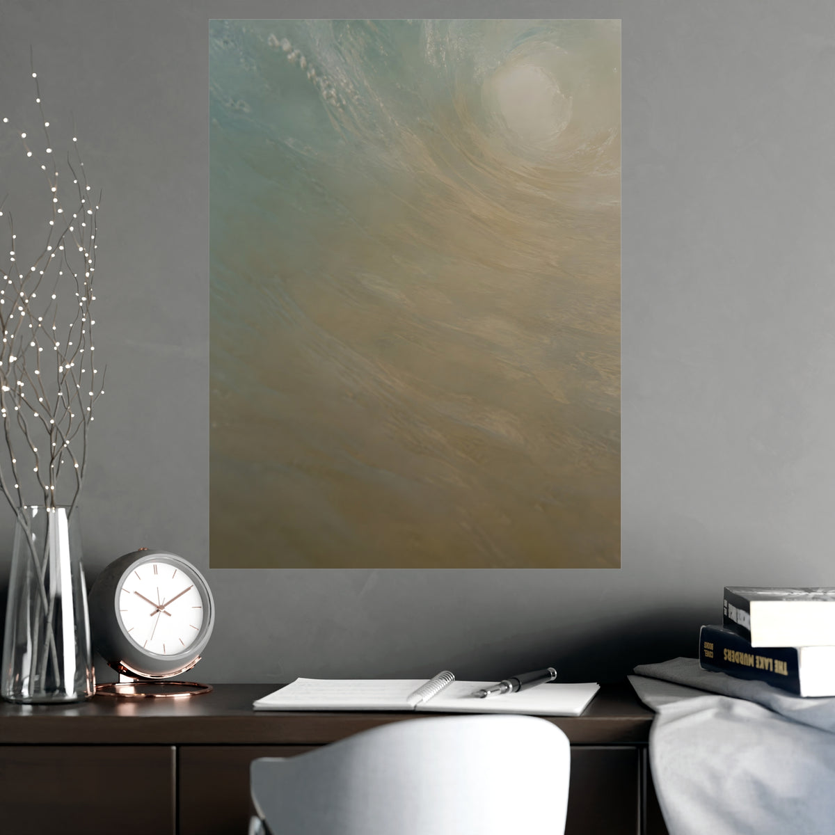 Inside the Wave — inside the wave, shown framed on a wall