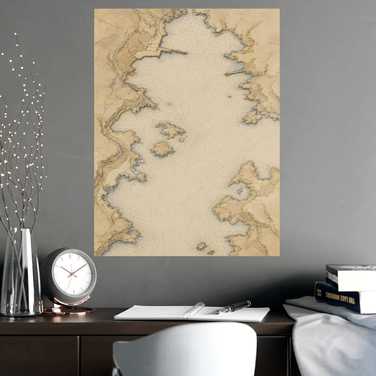 Harbour Soundings — harbour soundings, shown framed on a wall