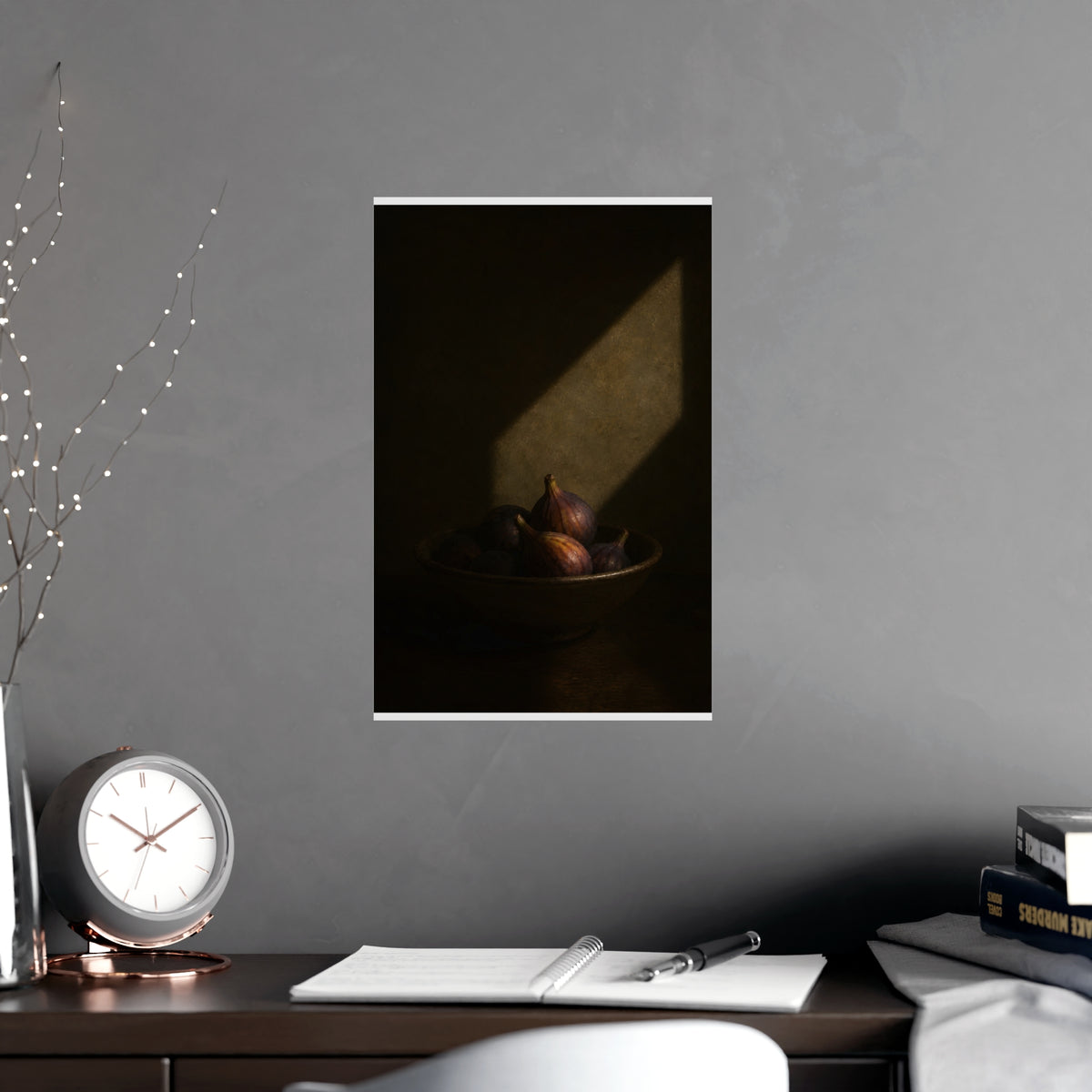A Slit of Light — a slit of light, shown framed on a wall
