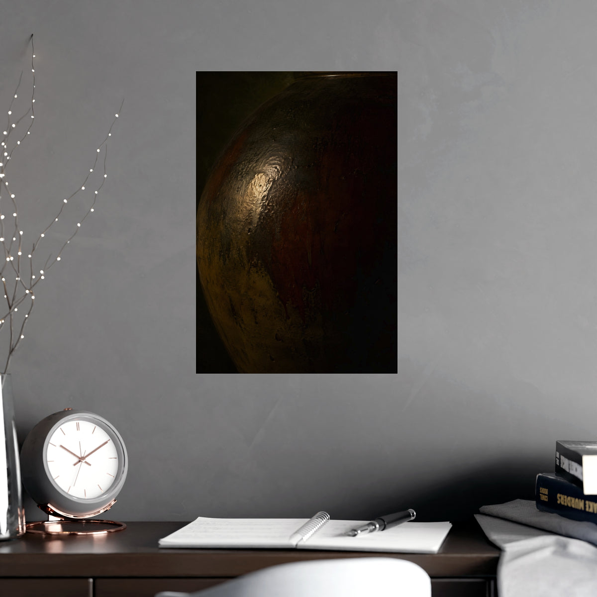 Too Close to See — too close to see, shown framed on a wall