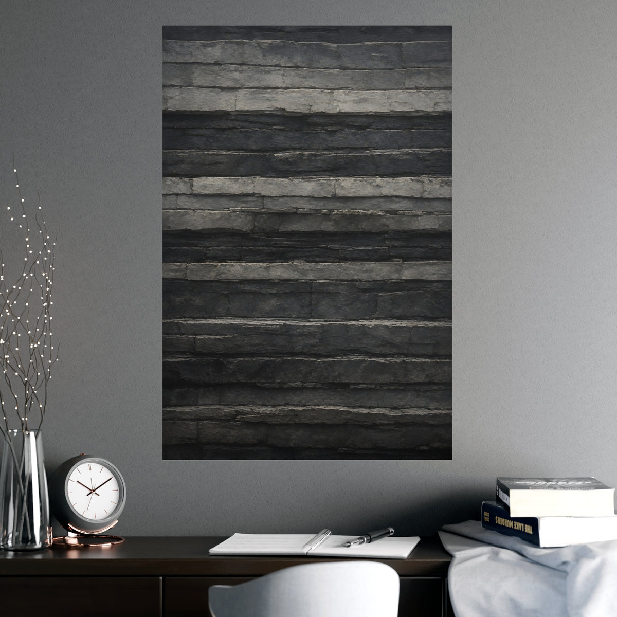 Level Strata — level strata, shown framed on a wall