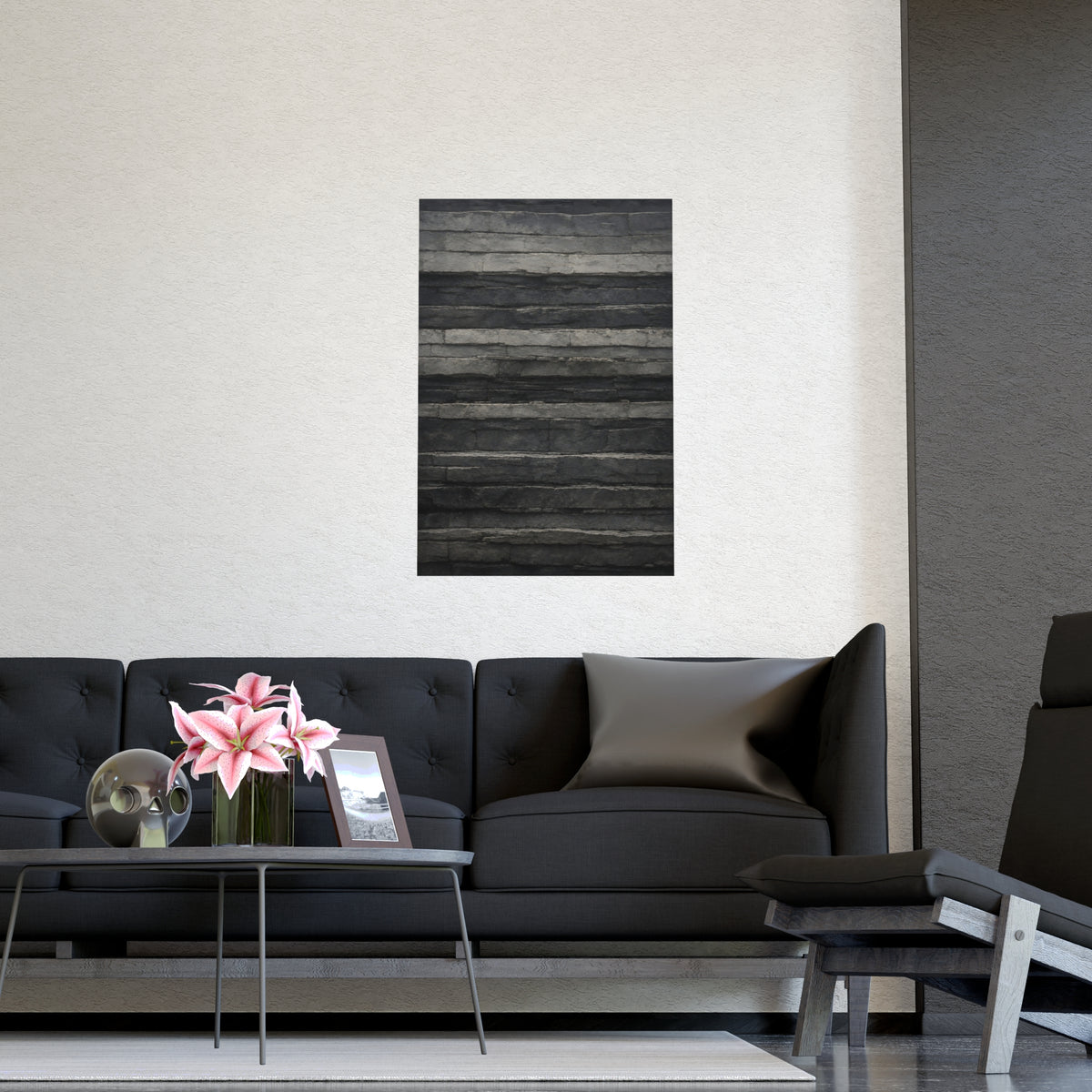Level Strata — level strata, shown framed on a wall