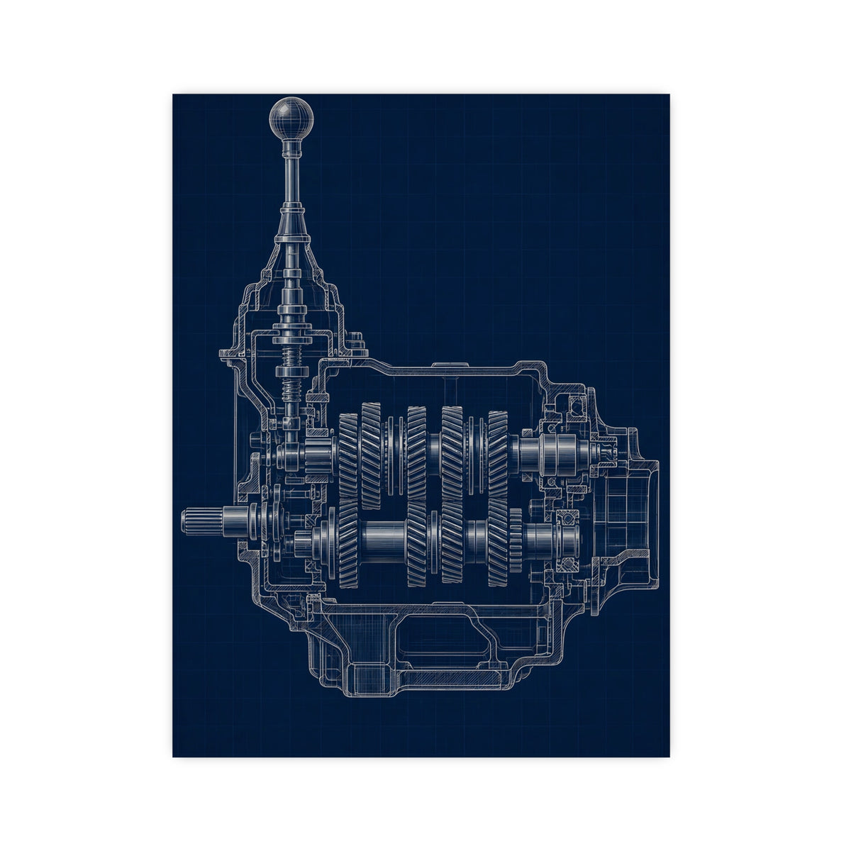 Gearbox, in Cutaway — gearbox, in cutaway, 12x16 in print