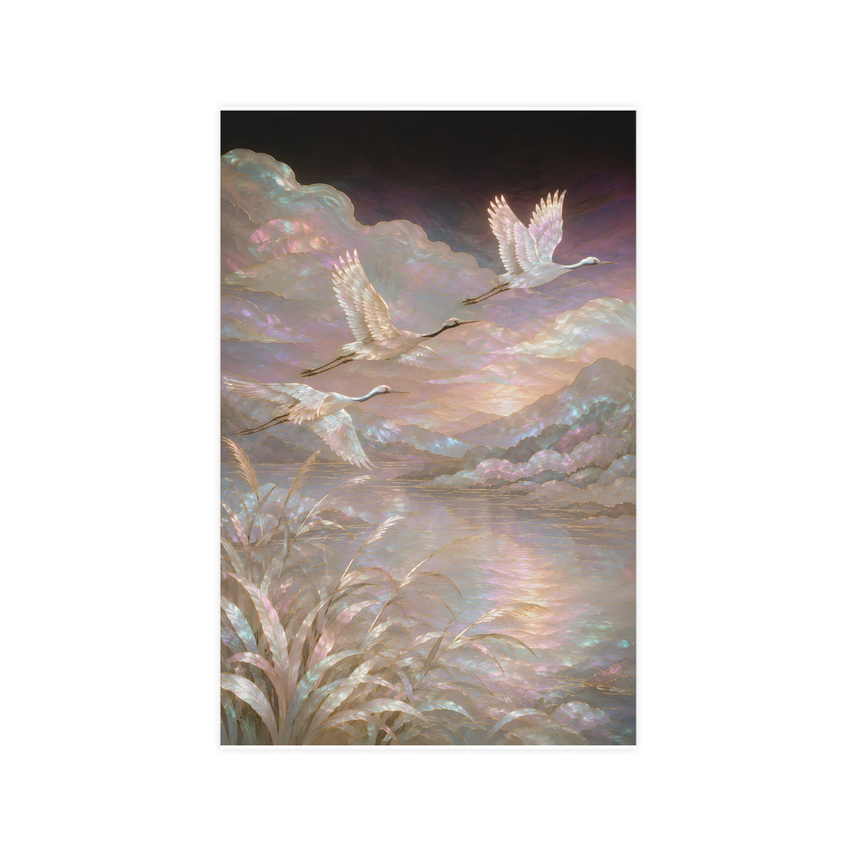 Cranes over Water — cranes over water, 11x17 in print