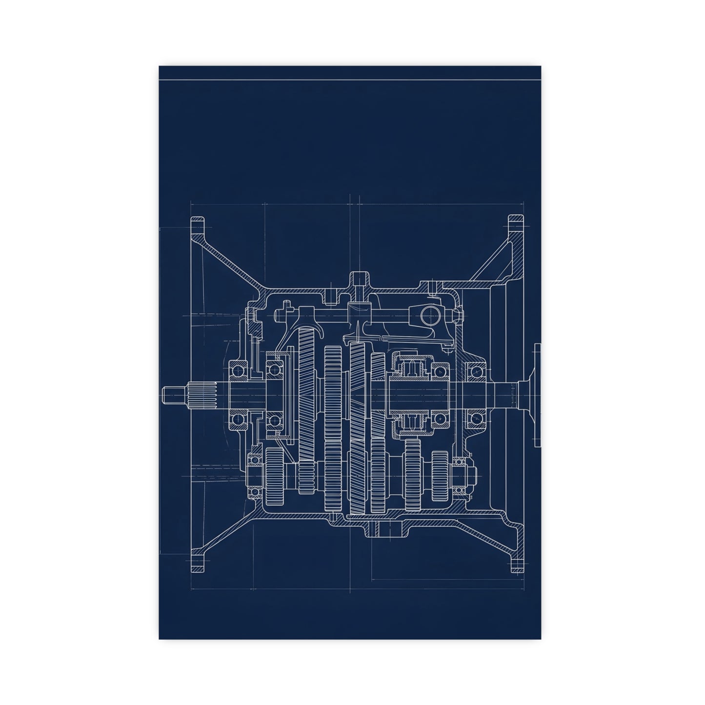 Gearbox, in Cutaway — gearbox, in cutaway, 18x24 in print