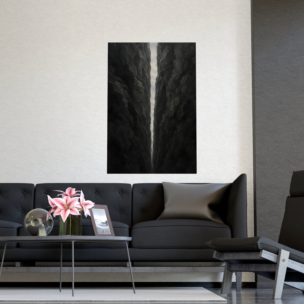 The Narrow Pass — the narrow pass, shown framed on a wall
