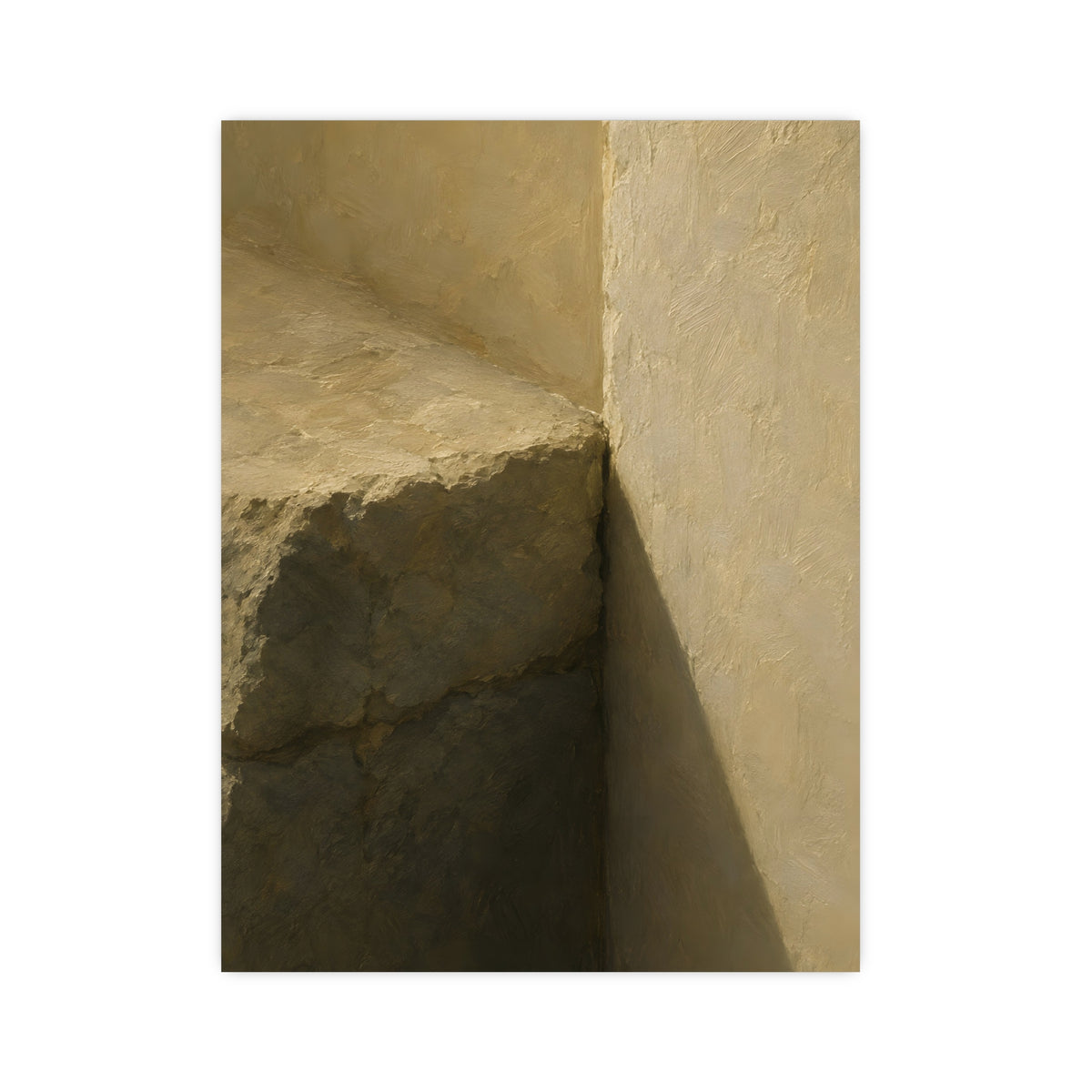 Stone into Plaster — stone into plaster, 12x16 in print