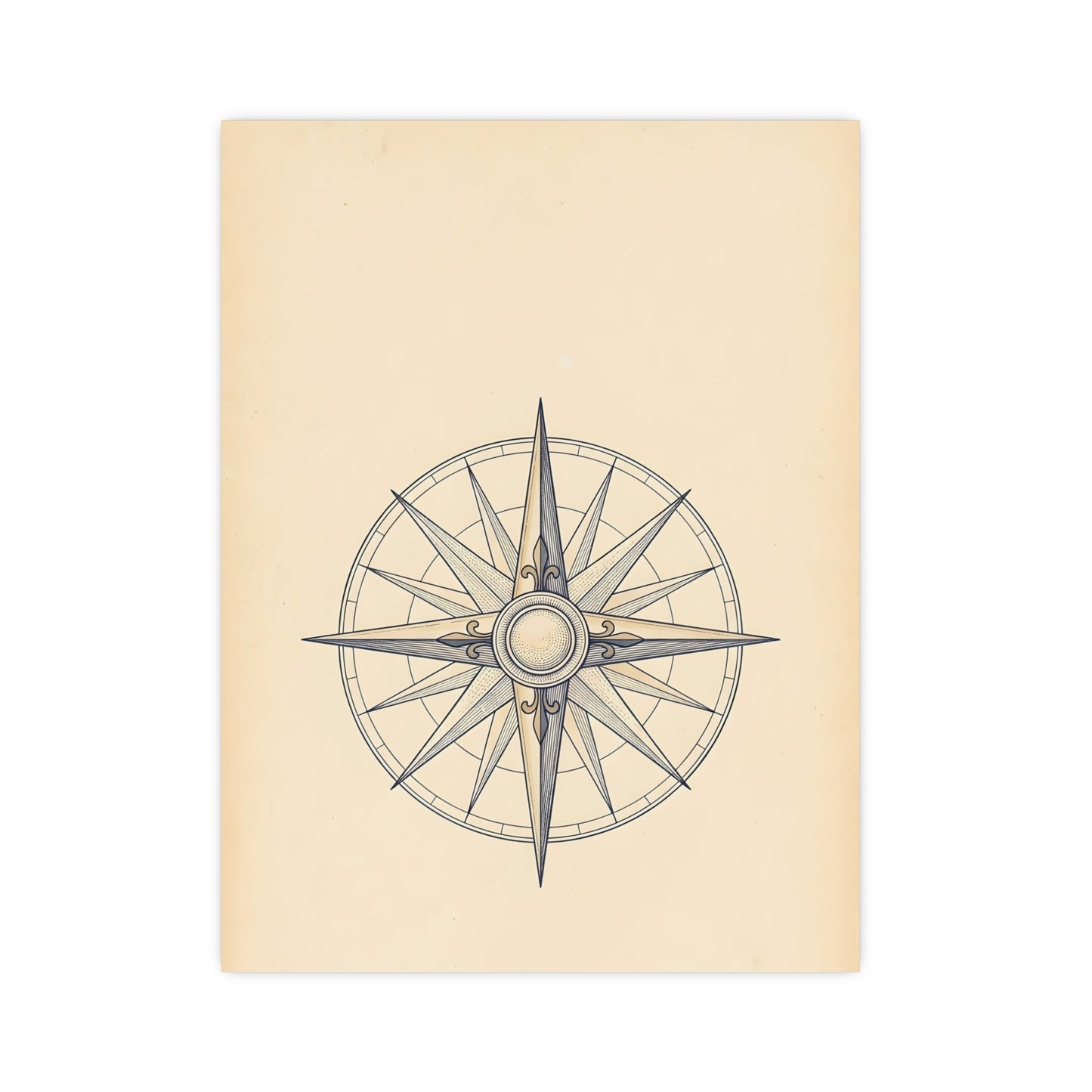 Compass Rose | Antique Chart Print | Wall Art