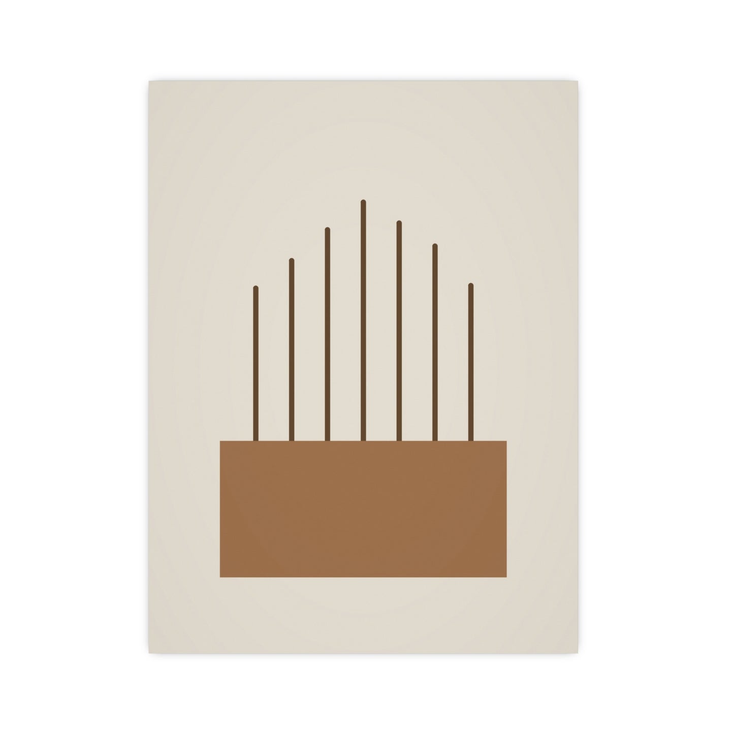 Warm Earth Lines Boho Wall Art | Living Room Print