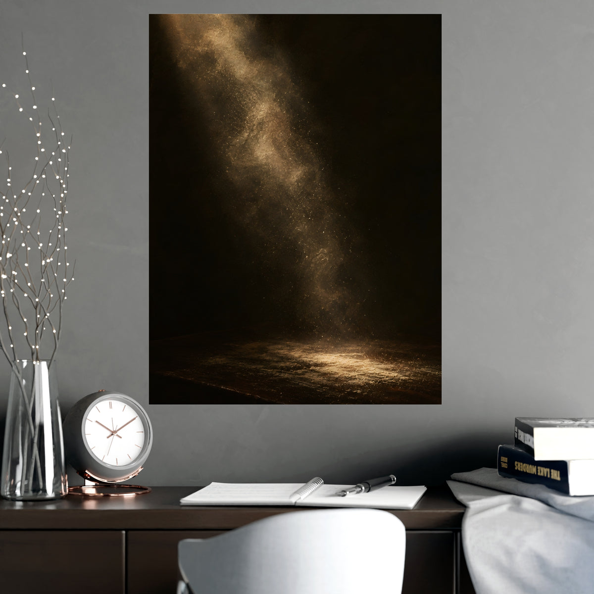 Flour in the Air — flour in the air, shown framed on a wall