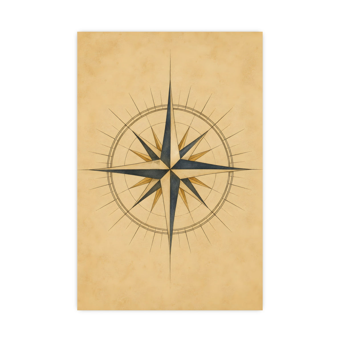 Compass Rose — compass rose, 20x30 in print