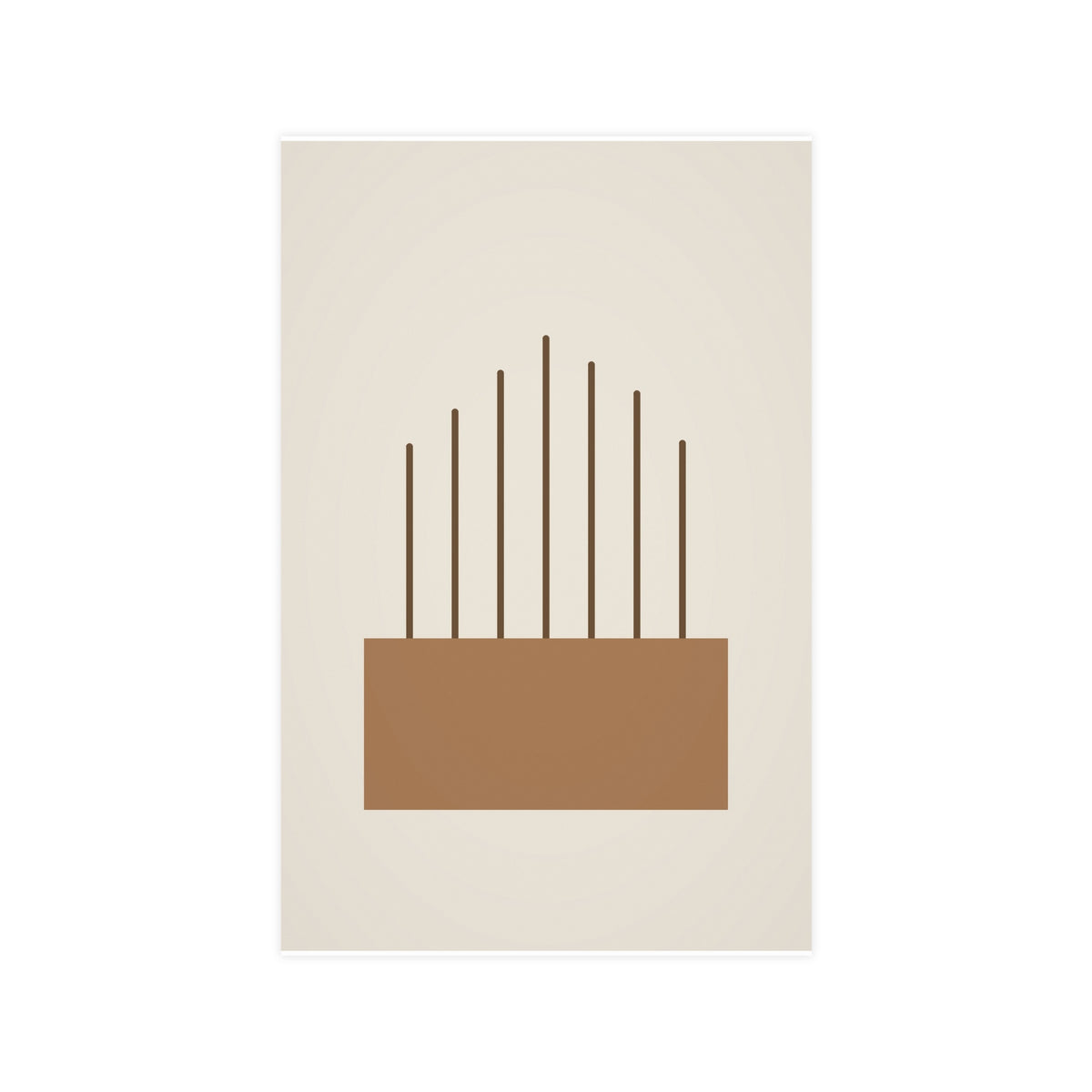 Warm Earth Lines Boho Wall Art — lines in a warm earth palette, 11x17 in print