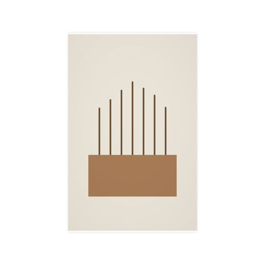 Warm Earth Lines Boho Wall Art — lines in a warm earth palette, 11x17 in print