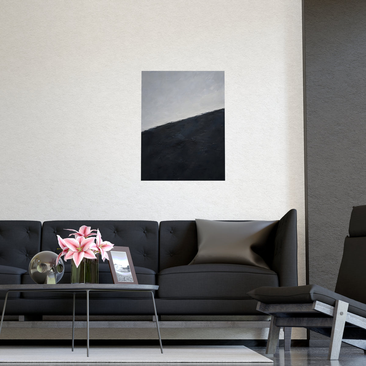 Snow Line — snow line, shown framed on a wall