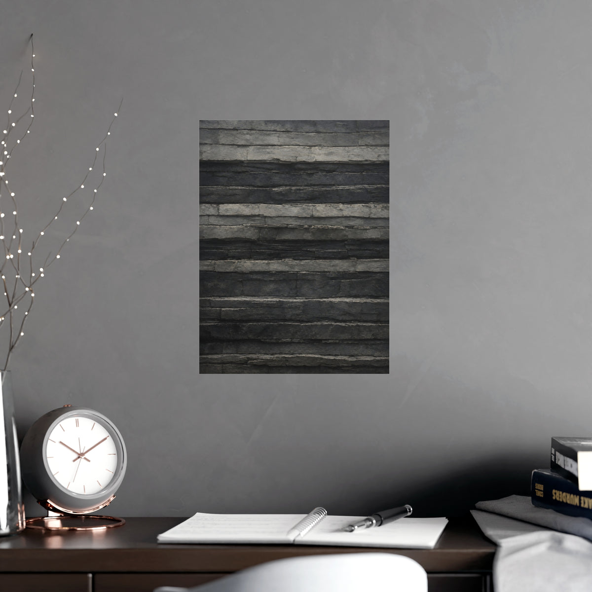 Level Strata — level strata, shown framed on a wall