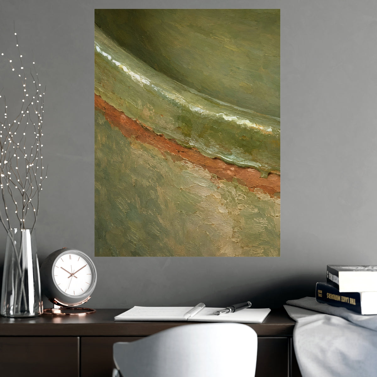 Close on the Glaze — close on the glaze, shown framed on a wall
