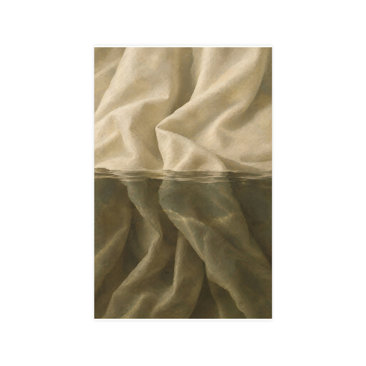Wo es das Wasser Berührt | Textil-Studie | Kunstdruck