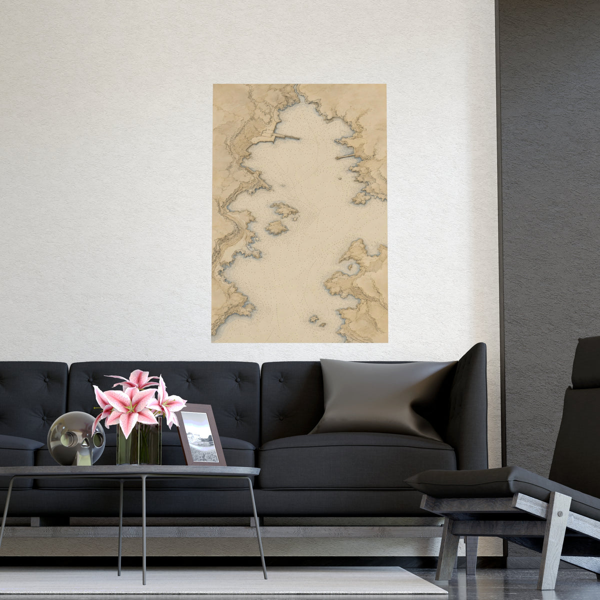 Harbour Soundings — harbour soundings, shown framed on a wall