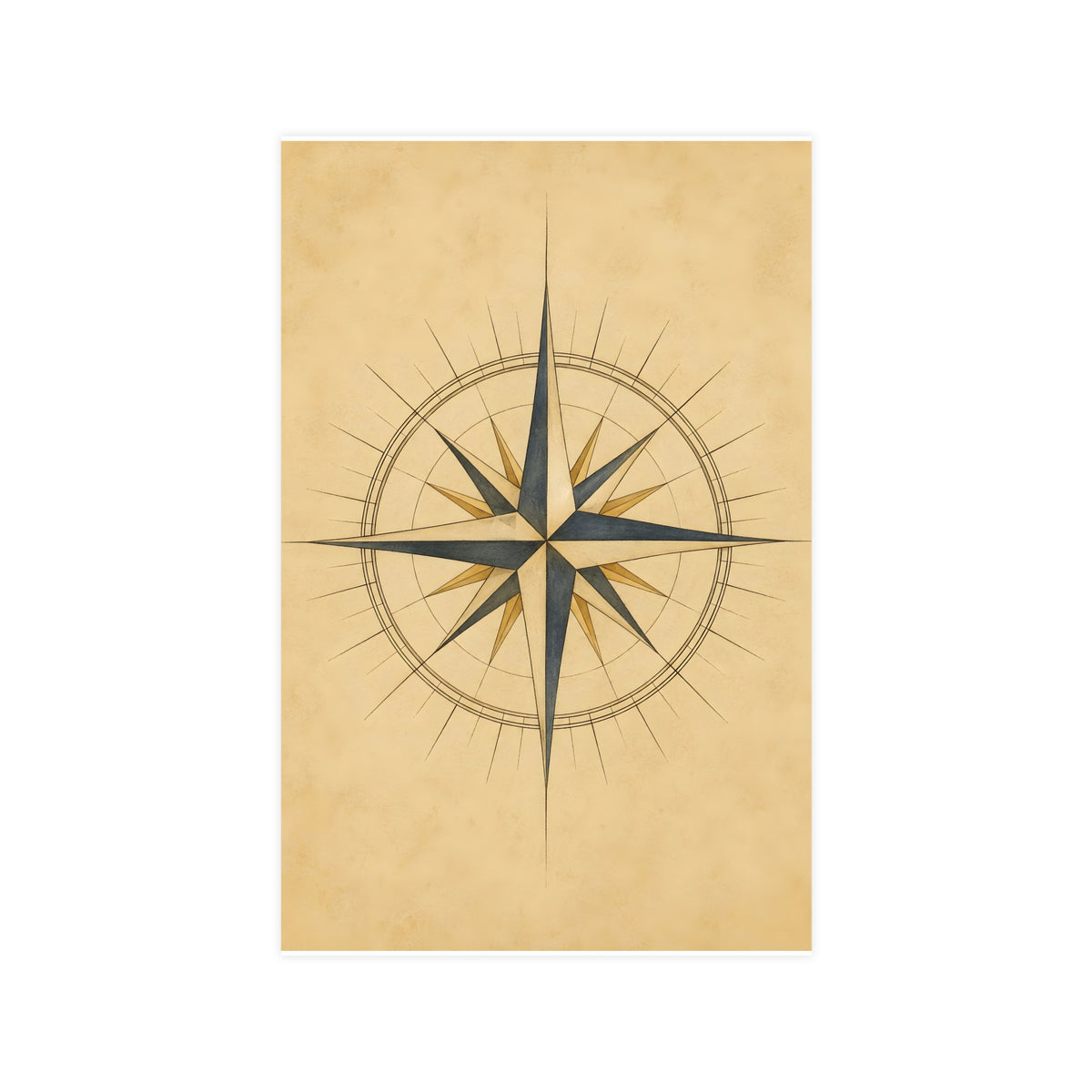 Compass Rose — compass rose, 11x17 in print