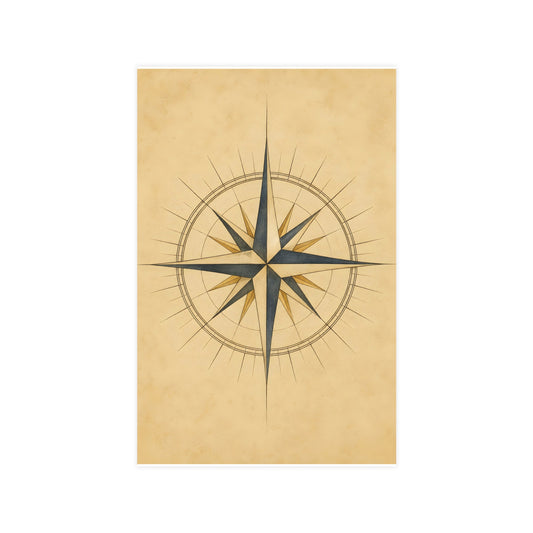 Compass Rose — compass rose, 11x17 in print