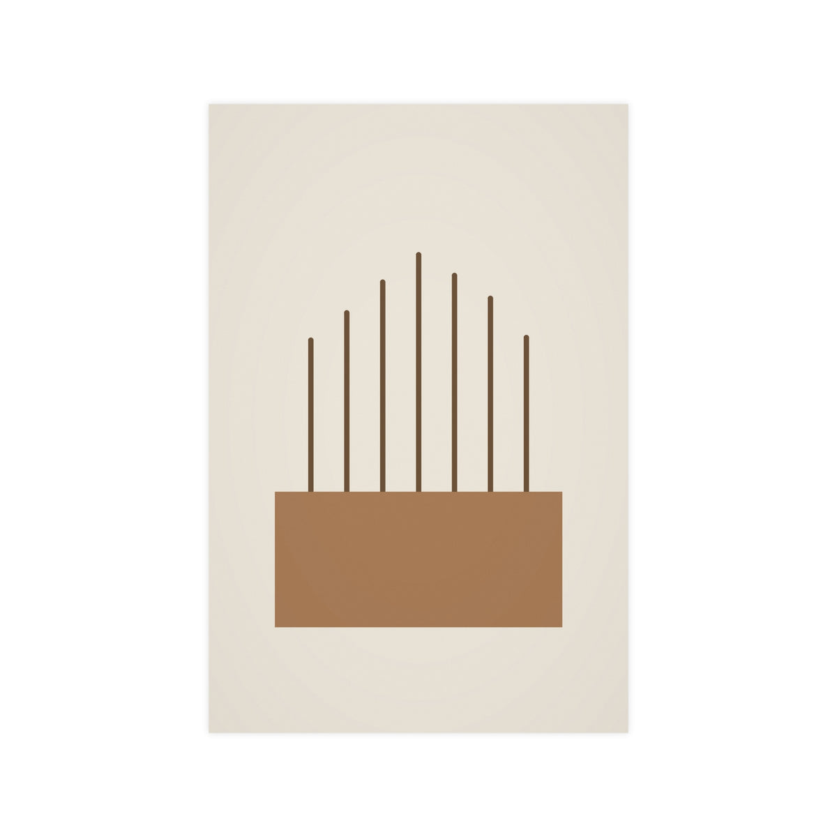 Warm Earth Lines Boho Wall Art — lines in a warm earth palette, 12x18 in print