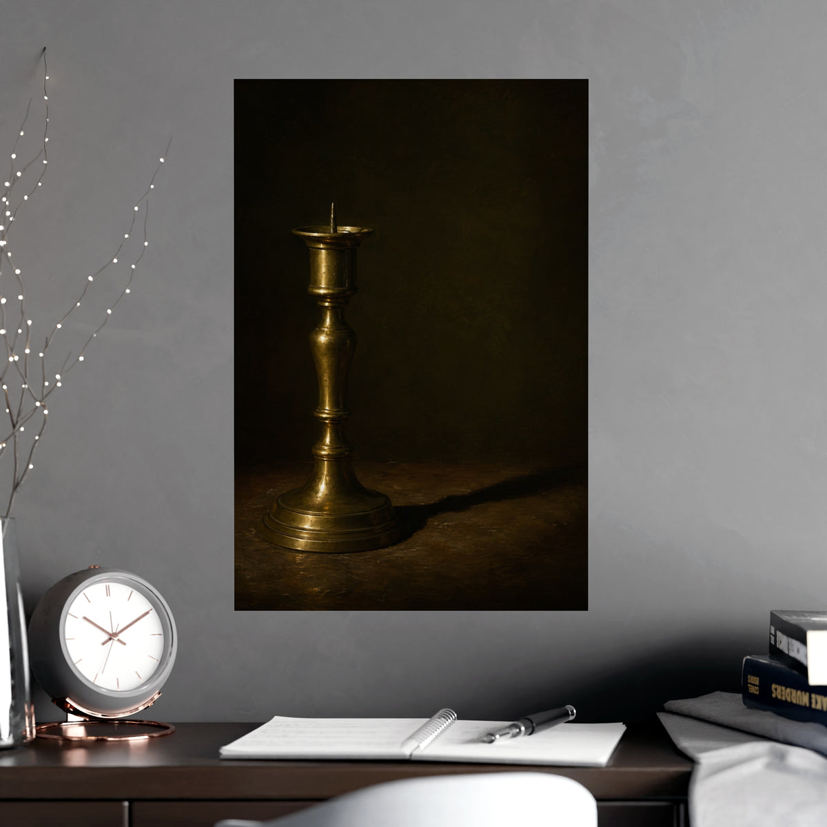 One Long Shadow — one long shadow, shown framed on a wall